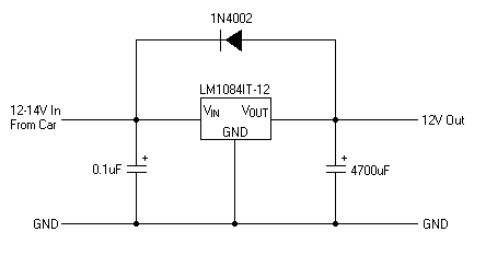 12V linear regulator schematic